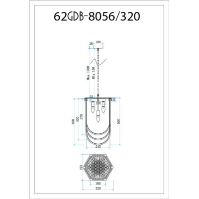 Подвесная люстра  62GDM-8056-320