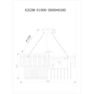 Подвесная люстра  62GDM-81008-800