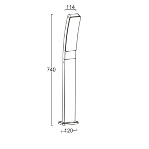 Наземный светильник BRISBANE LED W2889-4K-740 Gr