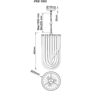 Подвесная люстра  91GH-3503