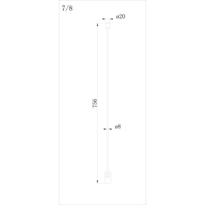 Стойка CODE 1.2 Single Stand H700-2 BBr DL20224