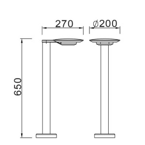 Наземный светильник  W2257S-650 Gr
