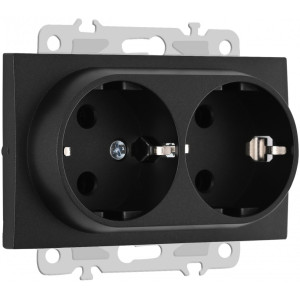 Розетка am-206 206.40-2.black
