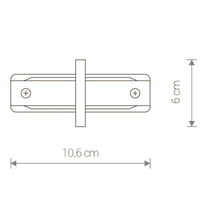 Коннектор Profile Recessed Straight Connector 8968