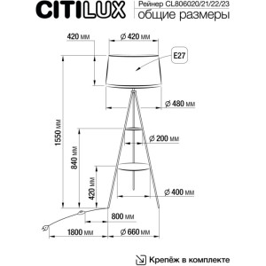 Торшер Рейнер CL806022