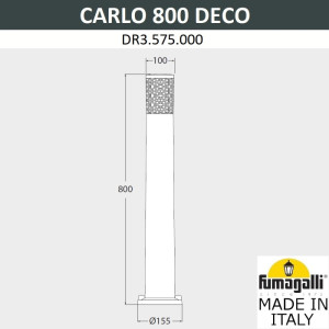 Наземный светильник Carlo Deco DR3.575.000.LXU1L